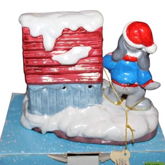 Vintage 80's Pound Puppies Cooler Ceramic Lighted Christmas Village House - Picture 3 of 3